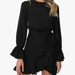 Black Wrap Dress Amazon Size S